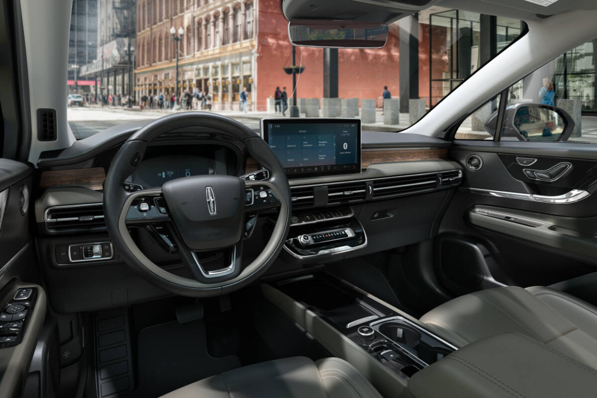 The Lincoln Corsair’s interior is luxurious with standard leather seating and available 24-way adjustable seats. Courtesy Lincoln