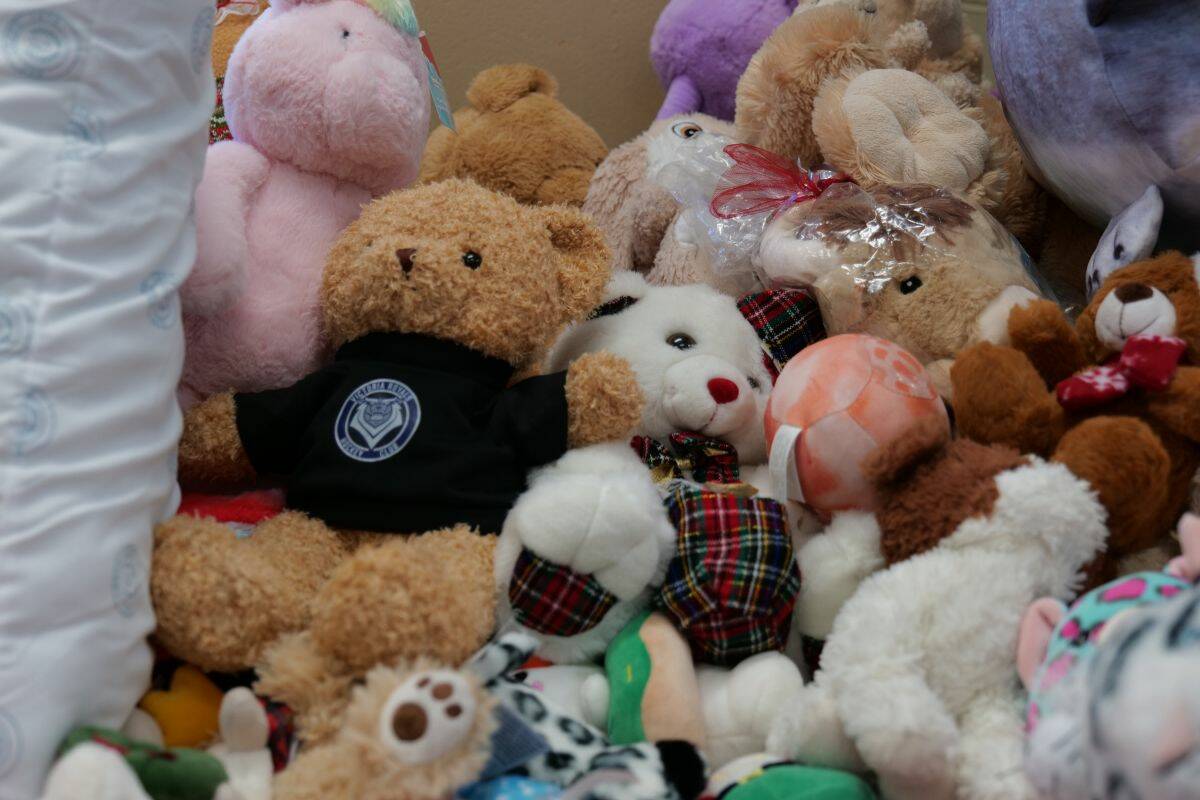 The Mustard Seed will hand out teddy bears as part of its holiday hampers distributed to community members during the holiday season. (Tony Trozzo/Victoria News)
